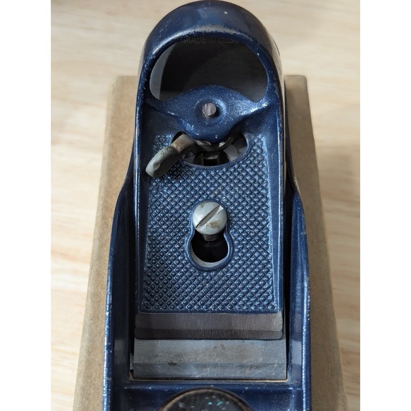 Stanley No. 220 Block Plane Vintage USA Made w/ Original Box 7" Carpenter Tool - Picture 12 of 16